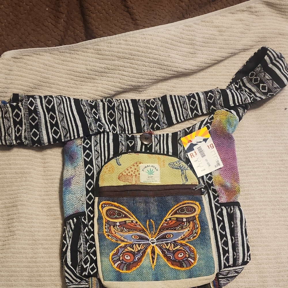 Colorful Butterfly Patterned Bag